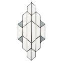 Lumilamp Tiffany Glasscheiben 23x50 cm Weiß Grau Glas
