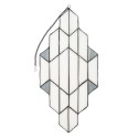 Lumilamp Tiffany Glasscheiben 23x50 cm Weiß Grau Glas