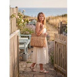 Clayre & Eef Sac de plage 42x42 cm Marron Synthétique