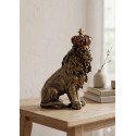 Clayre & Eef Figur Löwe 25x13x38 cm Goldfarbig Polyresin