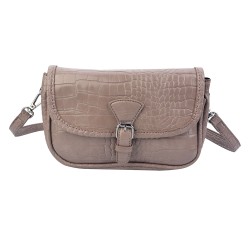 Melady Sacs à main pour dames 14x21 cm Beige Plastique Peau de serpent