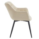 Clayre & Eef Sedie da pranzo 63x62x80 cm Beige Metallo