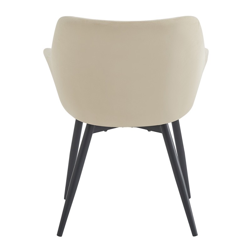Clayre & Eef Sedie da pranzo 63x62x80 cm Beige Metallo