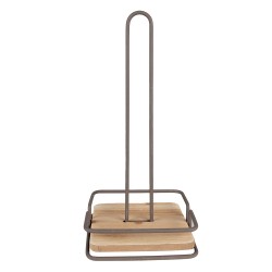 Clayre & Eef Portarotolo per la cucina 15x15x32 cm Marrone Ferro