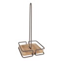 Clayre & Eef Küchenrollenhalter 15x15x32 cm Braun Eisen