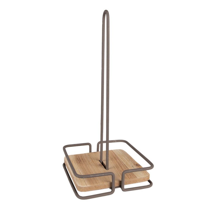 Clayre & Eef Küchenrollenhalter 15x15x32 cm Braun Eisen