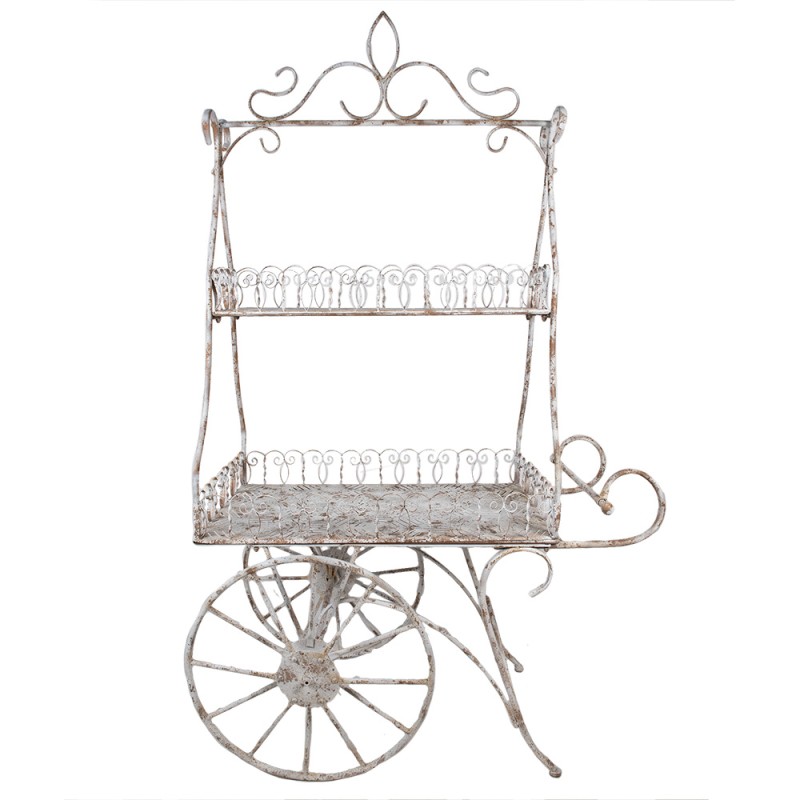 Clayre & Eef Planthouder 131x79x220 cm Wit Bruin Metaal