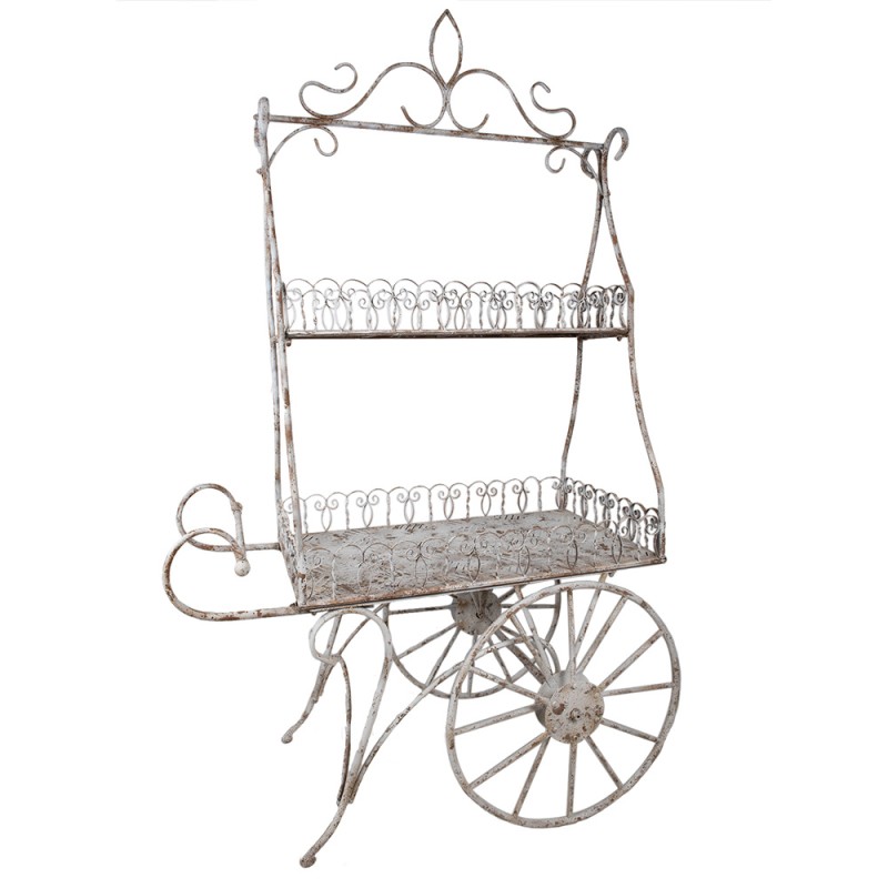 Clayre & Eef Planthouder 131x79x220 cm Wit Bruin Metaal