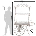 Clayre & Eef Planthouder 131x79x220 cm Wit Bruin Metaal