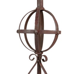 Clayre & Eef Decorazione da giardino Ø16x61 cm Rosso Marrone Ferro