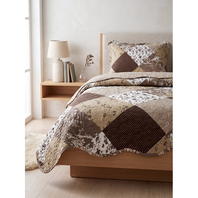 Clayre & Eef Couvertures 230x250 cm Marron Beige Polyester