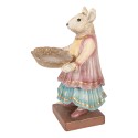 Clayre & Eef Statuetta decorativa Mouse 17x15x26 cm Beige Plastica
