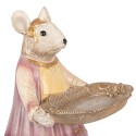 Clayre & Eef Statuetta decorativa Mouse 17x15x26 cm Beige Plastica