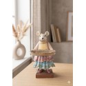 Clayre & Eef Statuetta decorativa Mouse 17x15x26 cm Beige Plastica