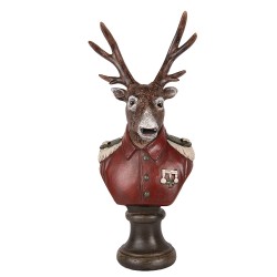 Clayre & Eef Image de décoration Cerf 12x10x27 cm Marron Plastique
