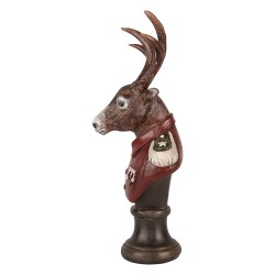 Clayre & Eef Image de décoration Cerf 12x10x27 cm Marron Plastique