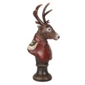 Clayre & Eef Decoratie Beeld Hert 12x10x27 cm Bruin Kunststof