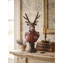 Clayre & Eef Decoratie Beeld Hert 12x10x27 cm Bruin Kunststof