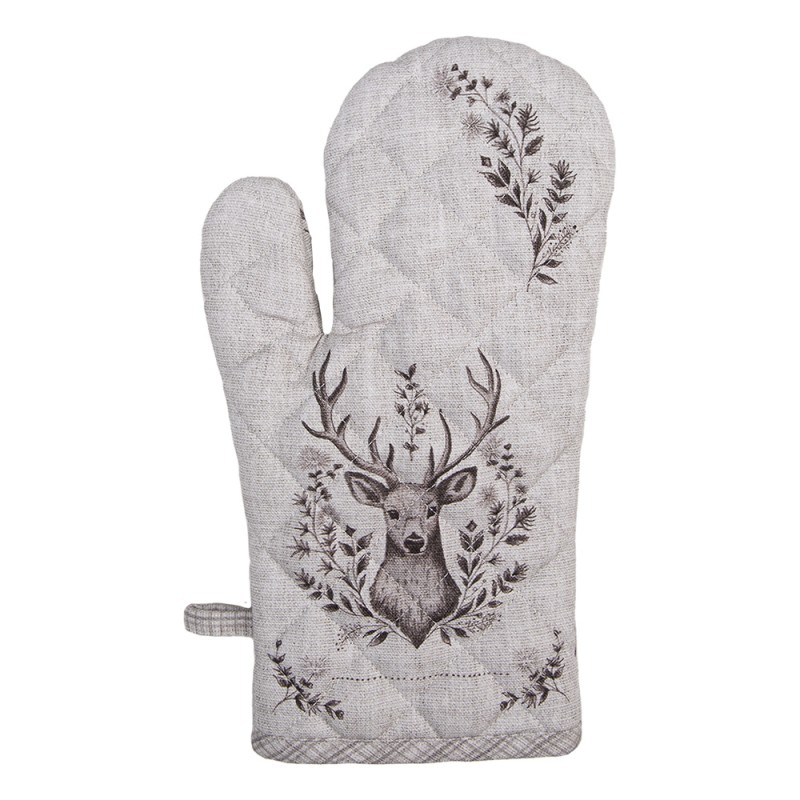 Clayre & Eef Presina da forno 18x30 cm Beige Cotone Cervo