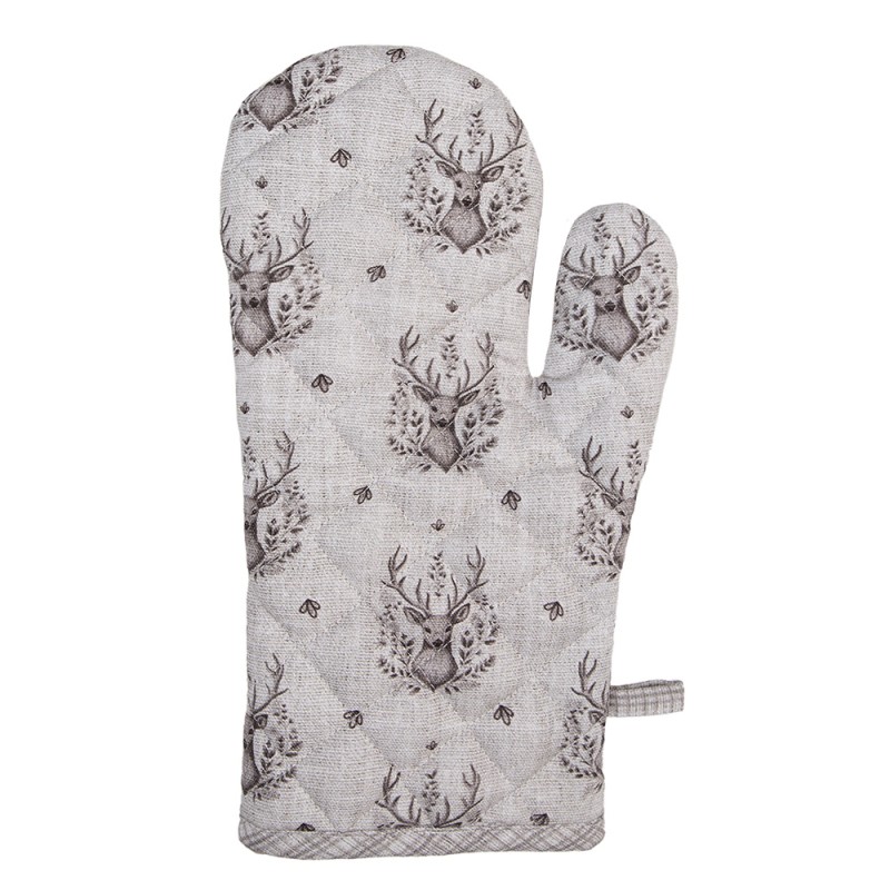 Clayre & Eef Presina da forno 18x30 cm Beige Cotone Cervo