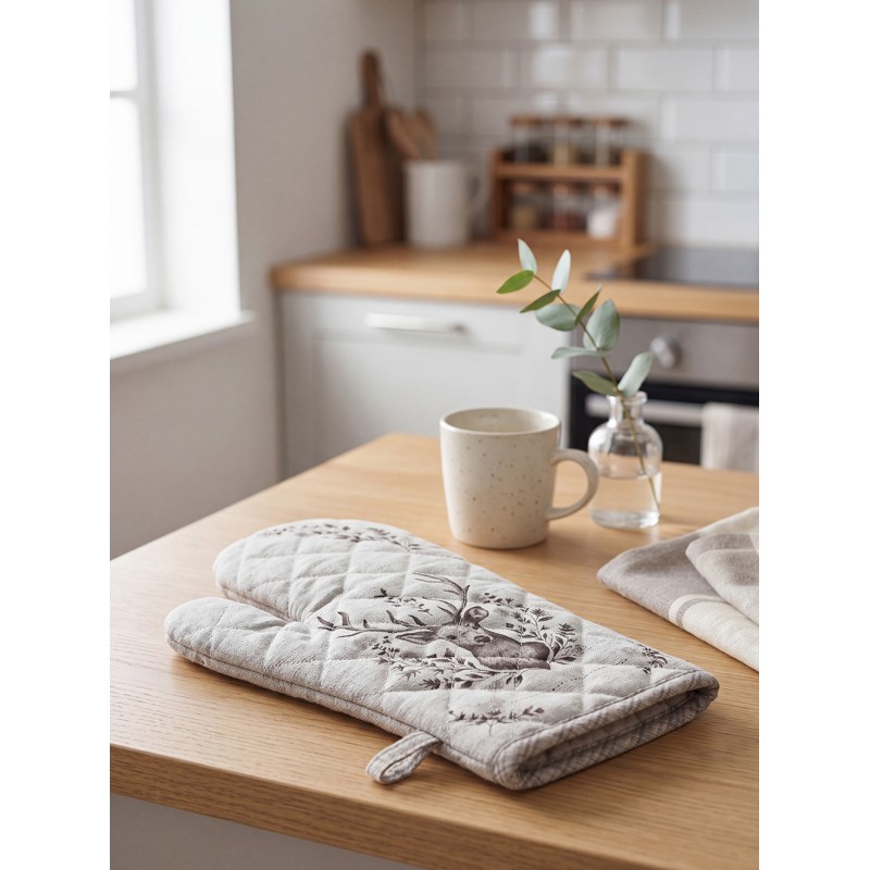 Clayre & Eef Presina da forno 18x30 cm Beige Cotone Cervo