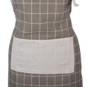 Clayre & Eef Tablier de cuisine 69x68 cm Gris Polyester