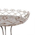 Clayre & Eef Tavolo da piantare set di 2 Ø 52x84/ Ø42x66 cm Bianco Marrone Metallo