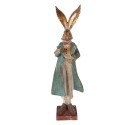 Clayre & Eef Statuetta decorativa Coniglio 14x12x47 cm Color oro Plastica
