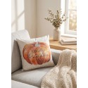 Clayre & Eef Housse de coussin 45x45 cm Beige Polyester Citrouille