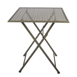 Clayre & Eef Set da bistrot Tavolo da bistrot Sedia da bistrot 3 pezzi 60x60x70 / 50x40x93 cm Verde Metallo