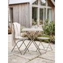 Clayre & Eef Bistroset Bistrotafel Bistrostoel 3-delig 60x60x70 / 50x40x93 cm Groen Metaal