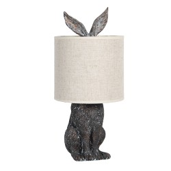 Clayre & Eef Lampada da tavolo Coniglio Ø 20x45 cm Marrone Beige Poliresina