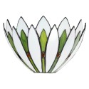 Lumilamp Lampada da parete Tiffany 30x15x18 cm Bianco Verde Vetro