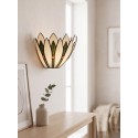 Lumilamp Lampada da parete Tiffany 30x15x18 cm Bianco Verde Vetro