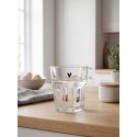 Clayre & Eef Verre d'eau Ø 8x8 cm / 200 ml Transparent Verre Coeur