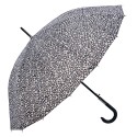 Clayre & Eef Paraplu Volwassenen 90 cm Zwart Polyester Bloemen