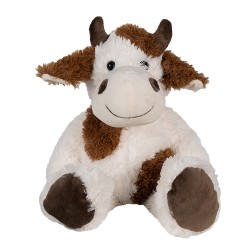 Clayre & Eef Peluche Mucca 24x25x29 cm Bianco Marrone Peluche