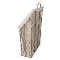 Clayre & Eef Storage Basket 23x9x37 cm Brown Beige Iron