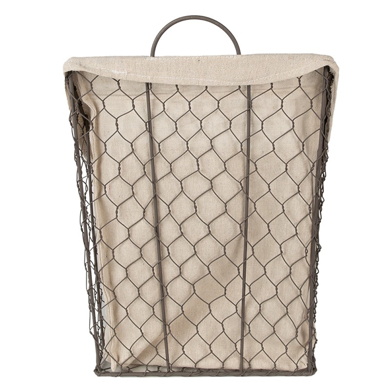 Clayre & Eef Storage Basket 23x9x37 cm Brown Beige Iron