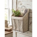 Clayre & Eef Storage Basket 23x9x37 cm Brown Beige Iron