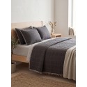 Clayre & Eef Bedsprei 220x240 cm Grijs Polyester