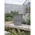Clayre & Eef Pot de fleurs 35x22x32 cm Gris Métal