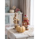 Clayre & Eef Decorazione Zucca Ø 15x10 cm Giallo Ceramica
