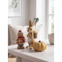 Clayre & Eef Decorazione Zucca Ø 15x10 cm Giallo Ceramica