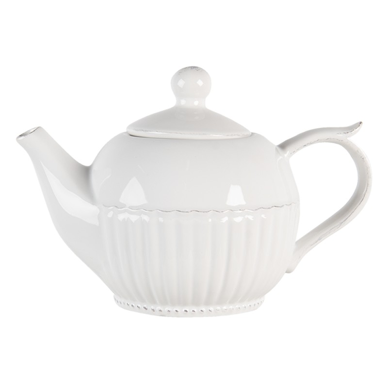 Clayre & Eef Théière 750 ml Blanc Dolomite