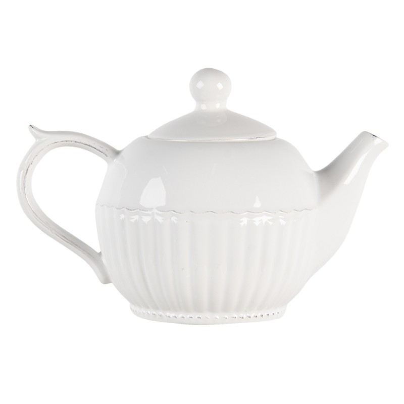 Clayre & Eef Théière 750 ml Blanc Dolomite