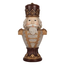 Clayre & Eef Christmas Decoration Figurine Nutcracker 16x10x30 cm Brown Plastic
