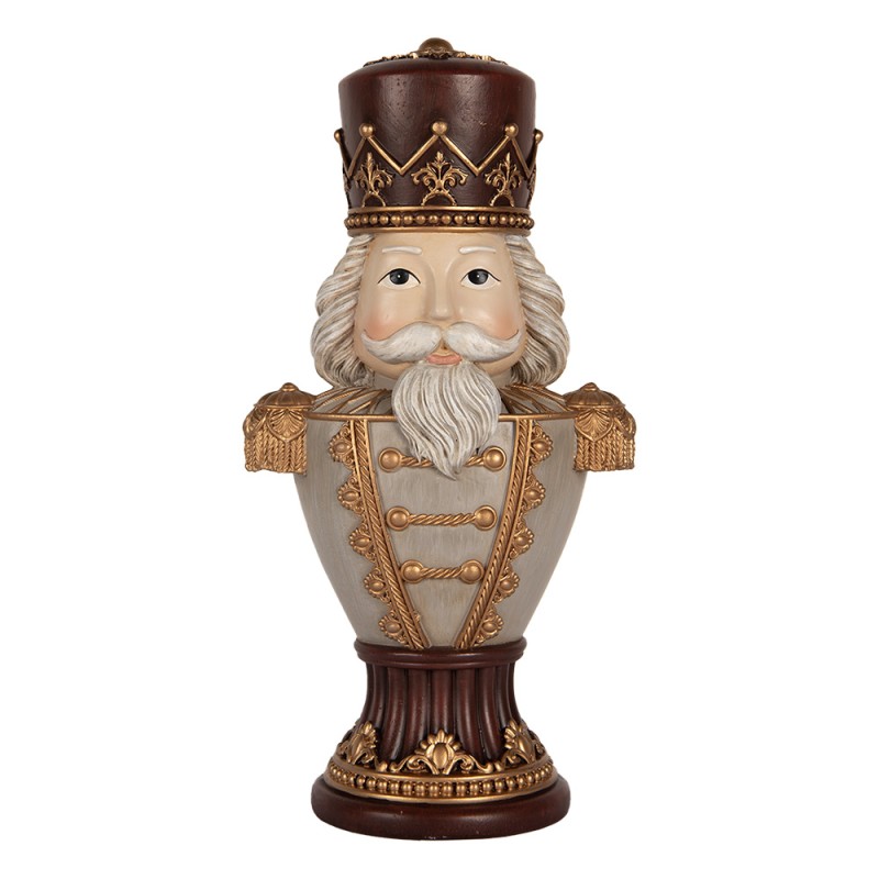 Clayre & Eef Christmas Decoration Figurine Nutcracker 16x10x30 cm Brown Plastic