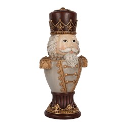 Clayre & Eef Christmas Decoration Figurine Nutcracker 16x10x30 cm Brown Plastic