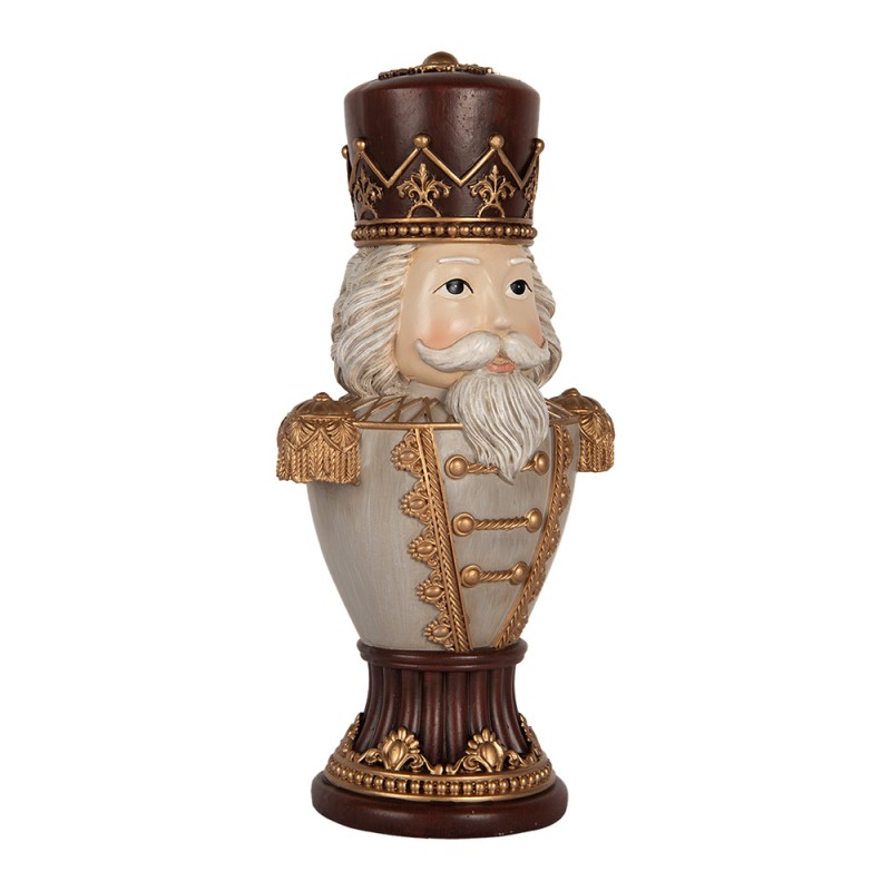 Clayre & Eef Christmas Decoration Figurine Nutcracker 16x10x30 cm Brown Plastic